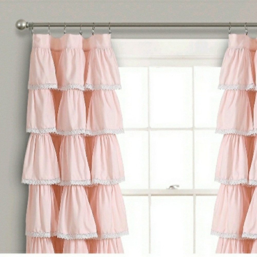 #212. NWT Lush Decor Lace Ruffle Window Curtain Panel. - Picture 2 of 2